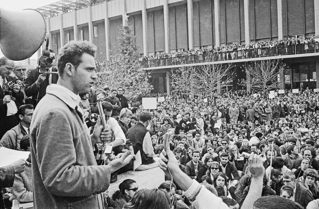 Figure 11-1: Mario Savio rouses the free speech demonstrators.